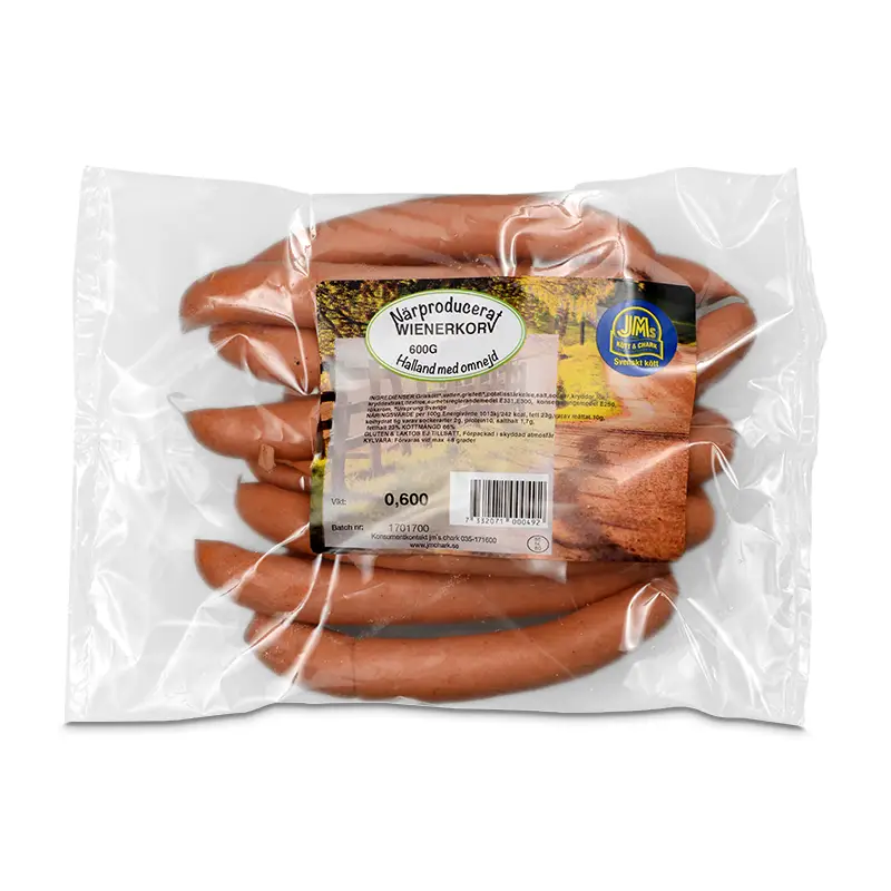 Wienerkorv 20 x 600 g från JM Kött & Chark | #0049 | Korv