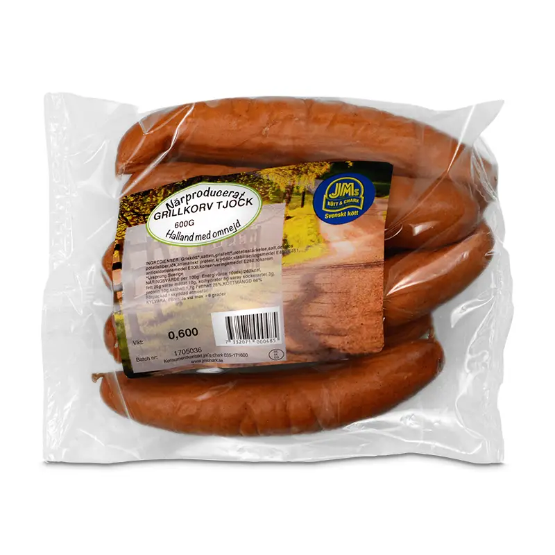 Tjock grillkorv 20 x 600 g från JM Kött & Chark | #0059 | Korv