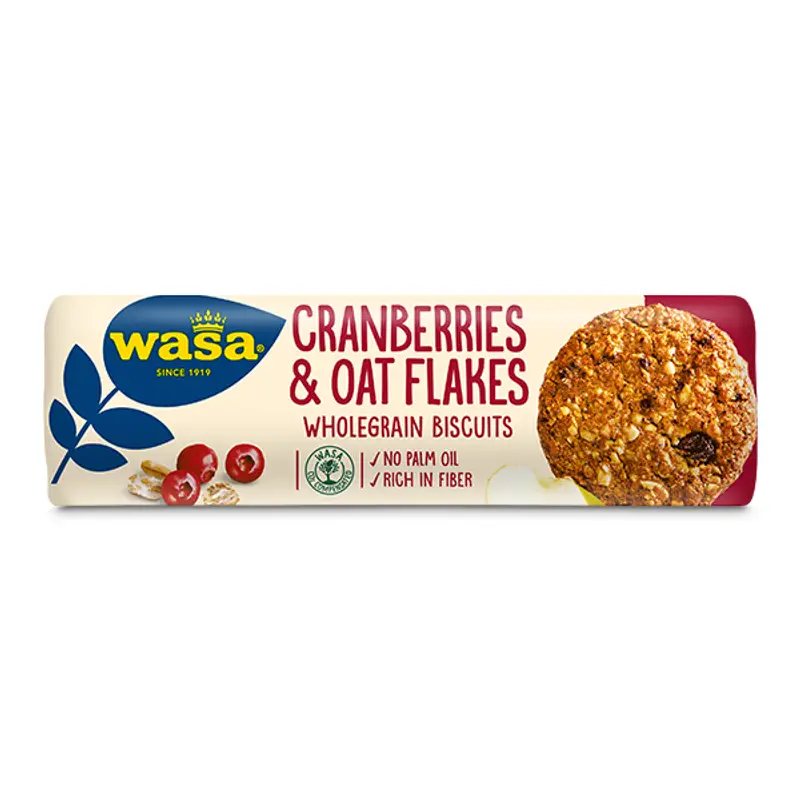 Cranberries & Oat Flakes 18 x 250 g från Wasa | #017987 | Kakor & Söta kex