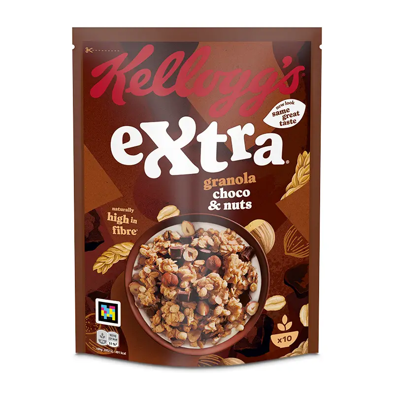 Extra Choco Nut Granola 8 x 450 g från Kelloggs | #53237 | Granola