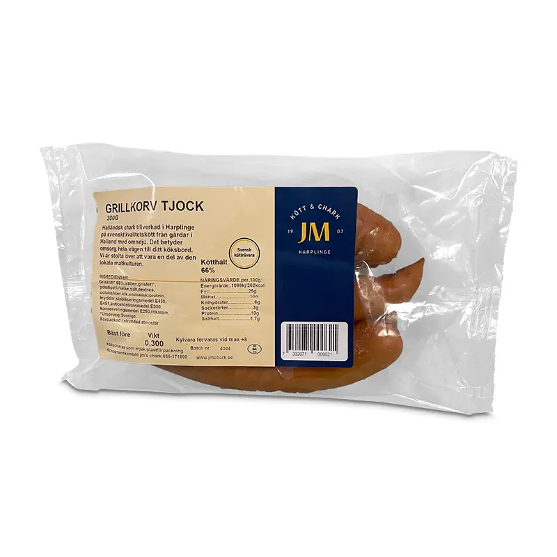 Tjock grillkorv 10 x 300 g från JM Kött & Chark | #62 | Korv