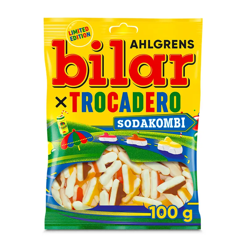 Ahlgrens Bilar Sodakombi x Trocadero 39 x 100 g från Ahlgrens Bilar | #1018842 | Godis