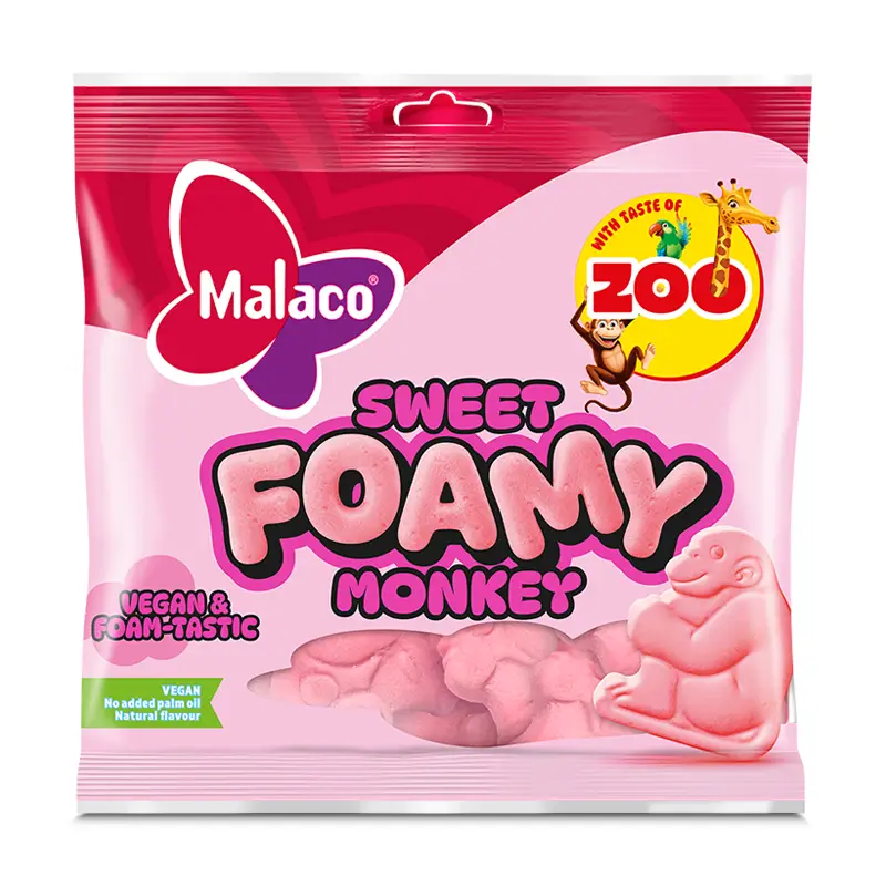 Zoo Foamy Monkey 10 x 115 g från Malaco | #1019369 | Godis