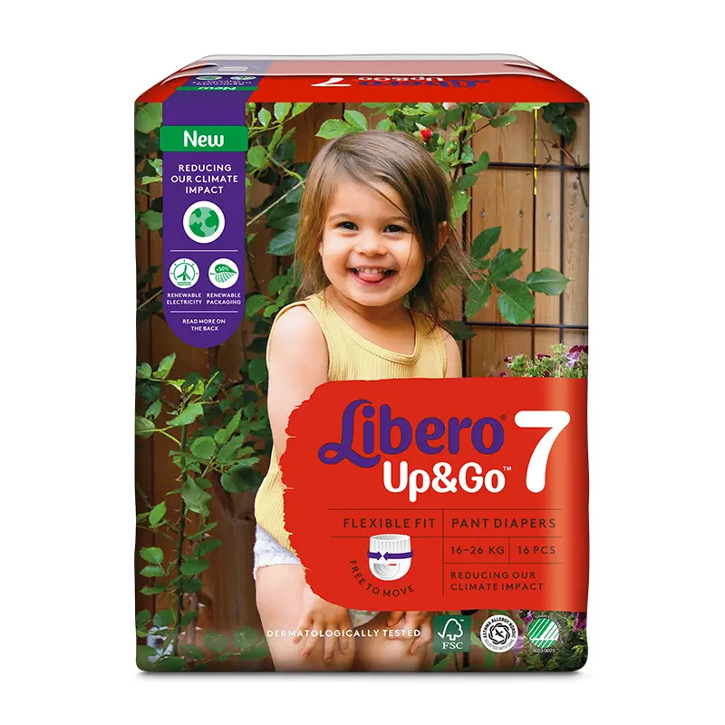 Byxblöja UP&GO 7 (16-26kg) 8 x 16 st från Libero | #8239 | Blöjor