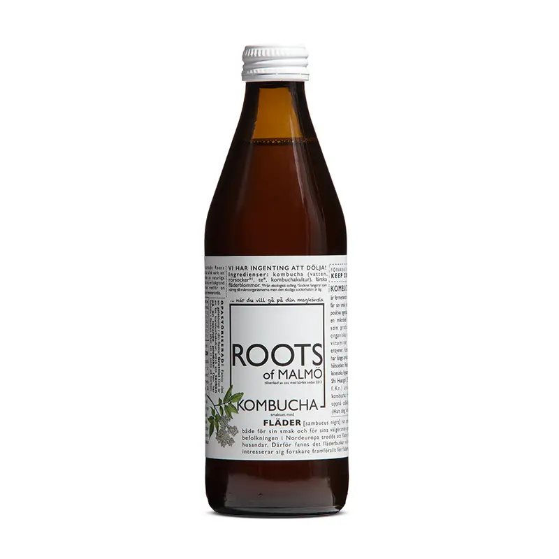 Roots Kombucha, fläderblom, 15x330ml, limited sommar 15 x 33 cl från Roots of Malmö | #004 | Kombucha