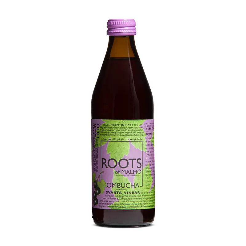 Kombucha Svarta Vinbär 15 x 33 cl från Roots of Malmö | #016 | Kombucha