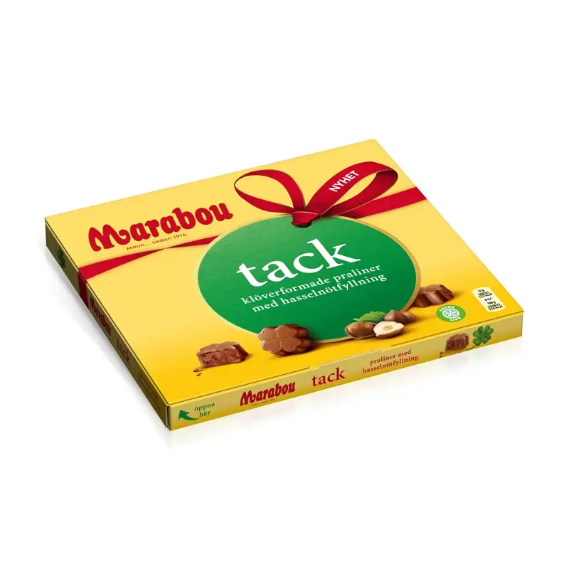 Gåvoask "Tack" Hazelnut 10 x 110 g från Marabou | #4079818 | Choklad