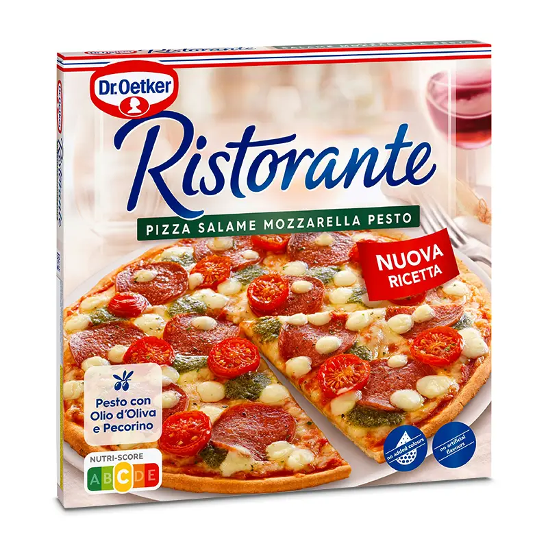 Ristorante Salame, Mozzarella & Pesto 7 x 360 g från Dr Oetker | #1-28-811900 | Pizza