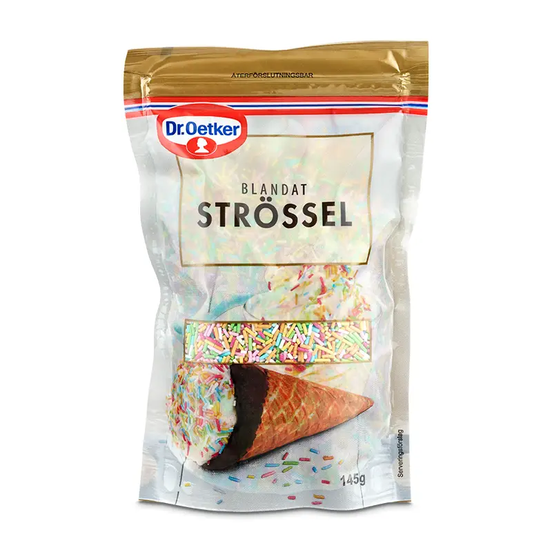 Blandat Strössel Påse 18 x 145 g från Dr Oetker | #1-54-006304 | Glassås & Strössel
