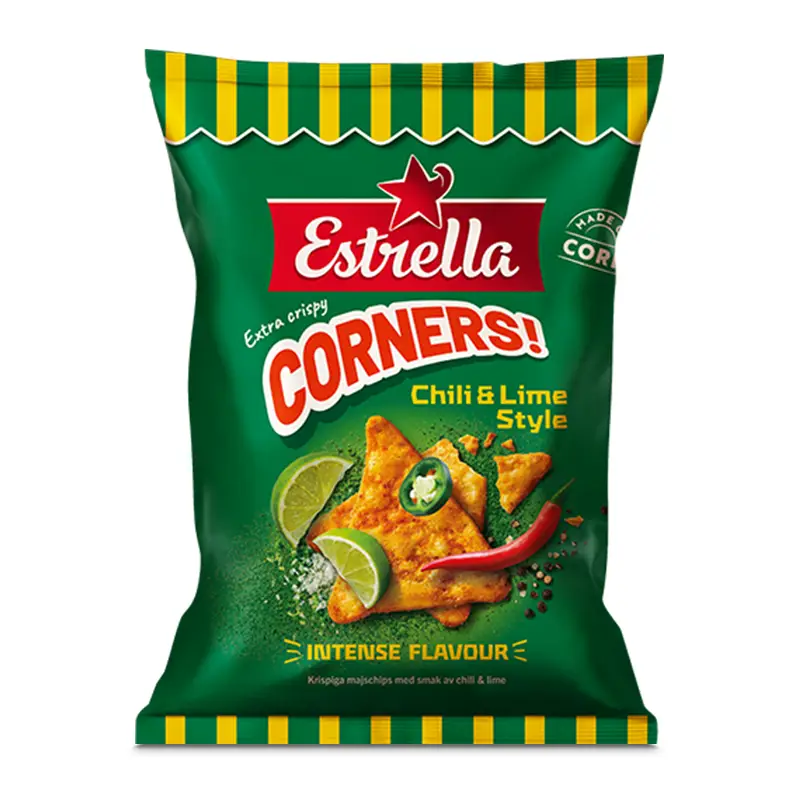 Corners Chili Lime Style 10 x 160 g från Estrella | #10002022 | Chips