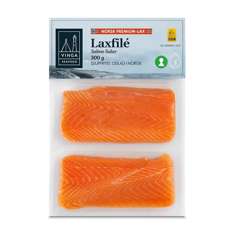 Lax Portioner Global Gap 30 x 300 g från Vinga SeaFood | #100702 | Fisk