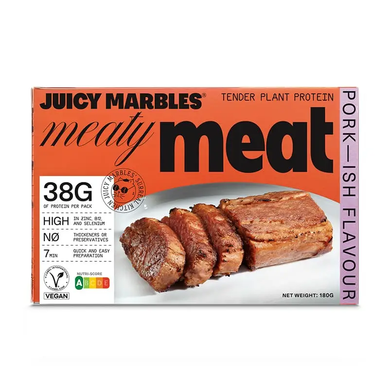 Meaty Meat Porkish Flavour 4 x 180 g från Juicy Marbles | #10113 | Filéprodukter