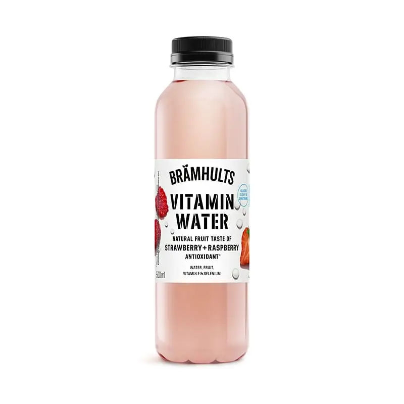 Vitamin Water Strawberry & Raspberry 6 x 50 cl från Brämhults | #1012657 | Funktionsdryck