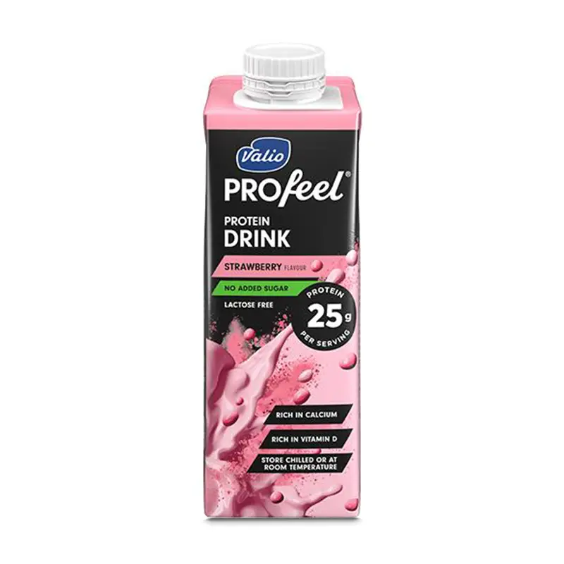PROfeel Protein Drink Strawberry 15 x 250 ml från Valio | #10129 | Proteinshakes