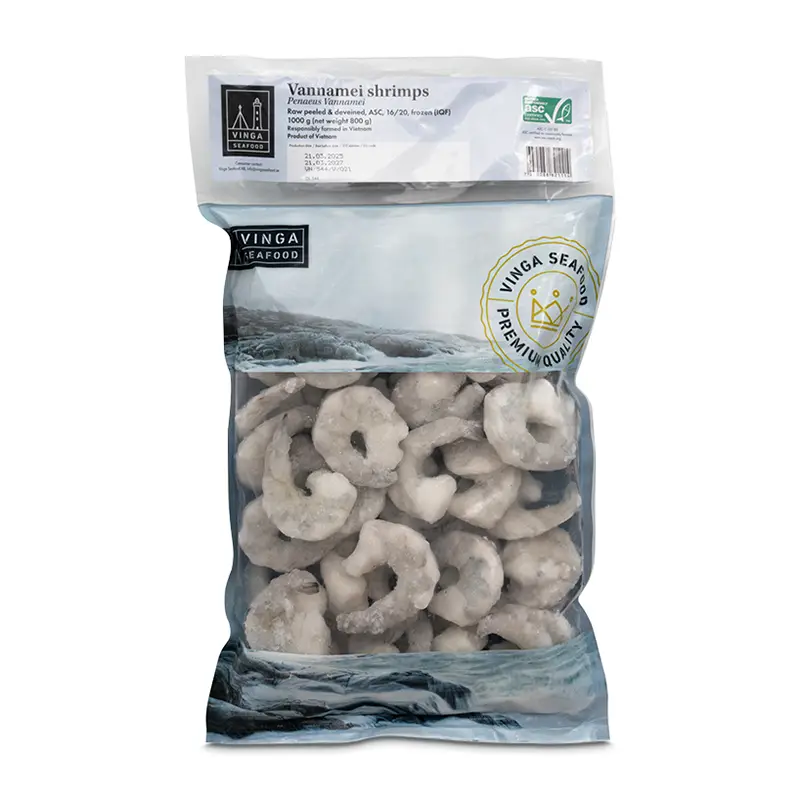 Vannameiräkor 16/20 ASC. Råa 10 x 1 kg från Vinga SeaFood | #101431 | Skaldjur