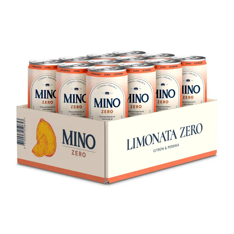 Citron Persika Zero 12 x 33 cl från Mino | #1014521 | Lemonad