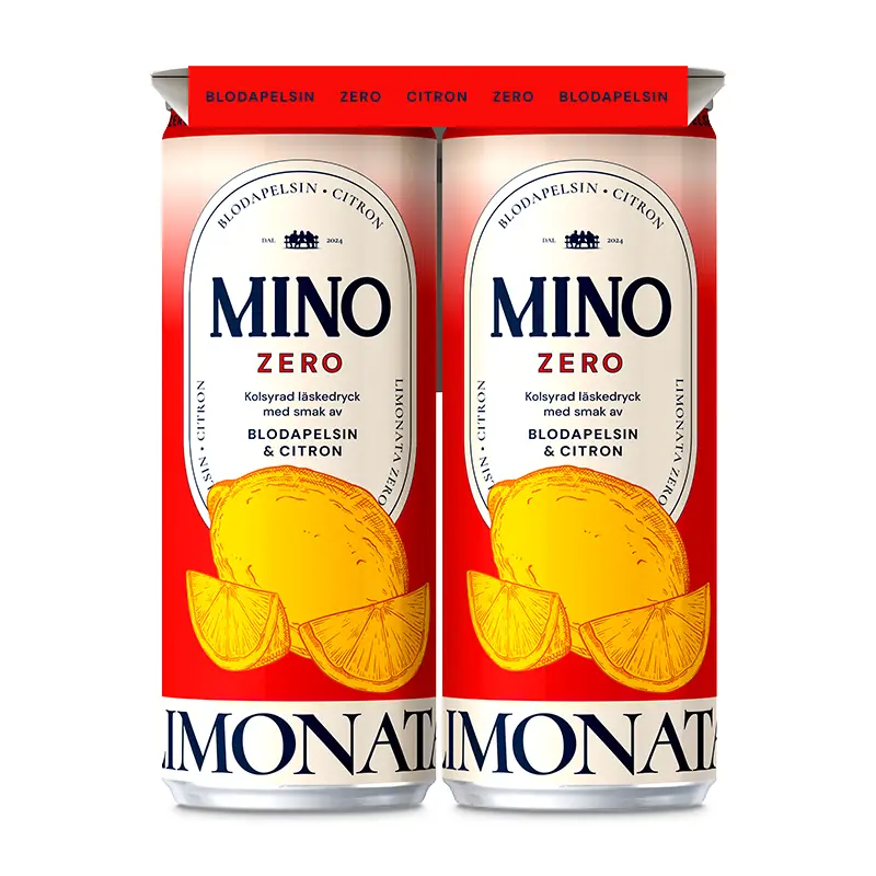 Blodapelsin Citron Zero 4-pack 24 x 33 cl från Mino | #1014837 | Lemonad