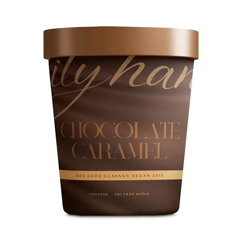 Chocolate/Caramel Glass 6 x 465 ml från Lily & Hanna | #10150 | Kulglass