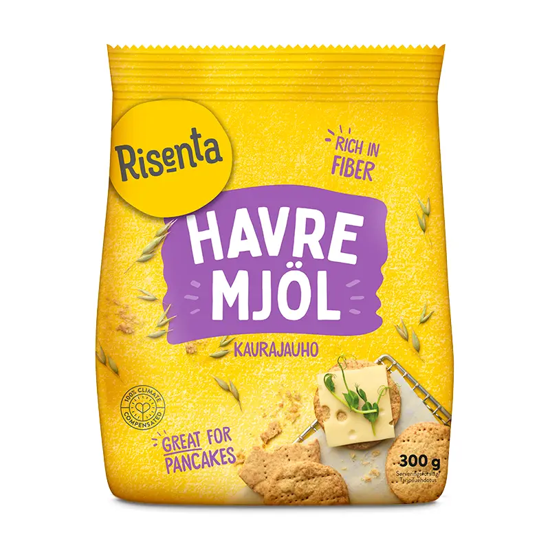 Havremjöl 6 x 300 g från Risenta | #102365 | Bakprodukter
