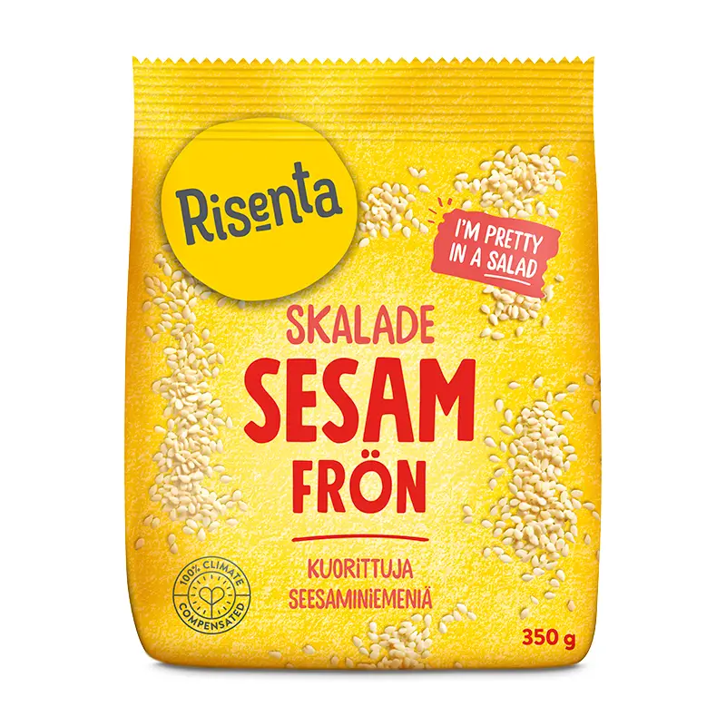 Sesamfrön Skalade 6 x 350 g från Risenta | #102465 | Frön & Kärnor