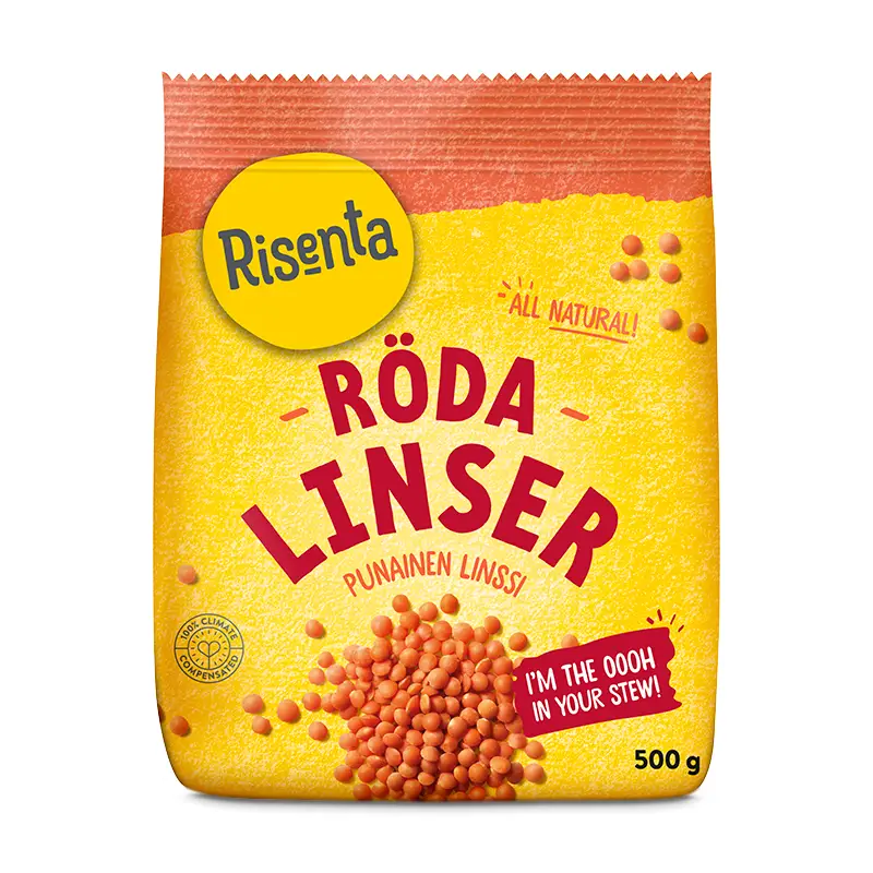 Röda Linser 6 x 500 g från Risenta | #102475 | Ärtor & Linser