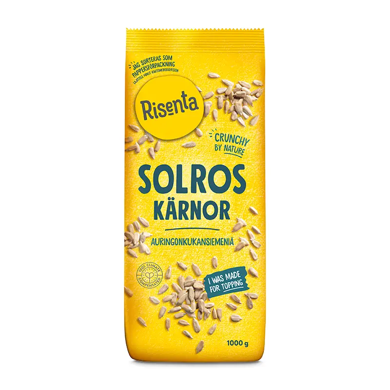 Solroskärnor 8 x 1000 g från Risenta | #102510 | Frön & Kärnor