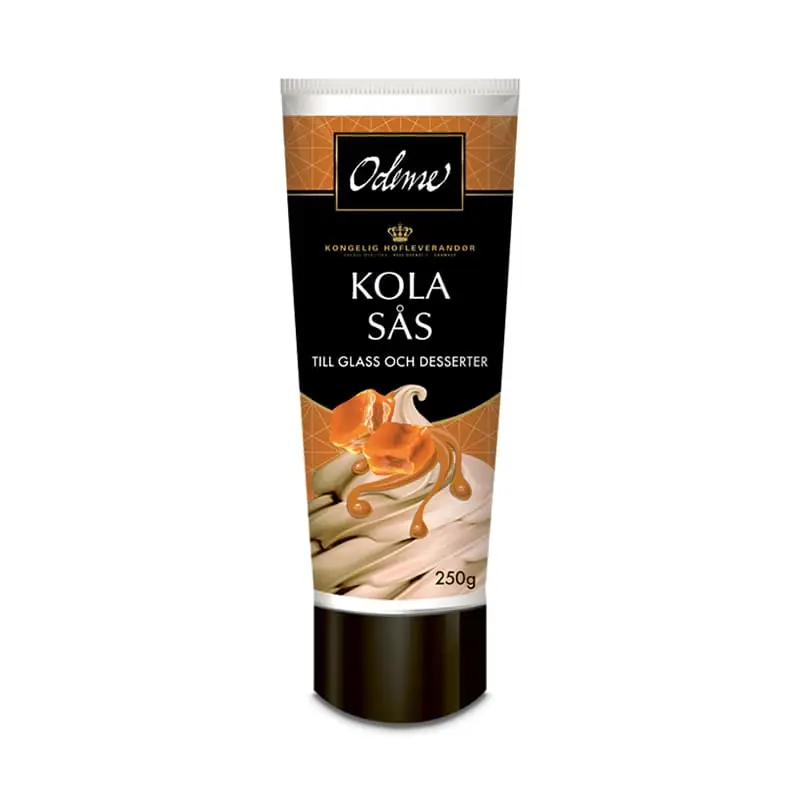 Kolasås 12 x 250 g från Odense | #102803 | Glassås & Strössel