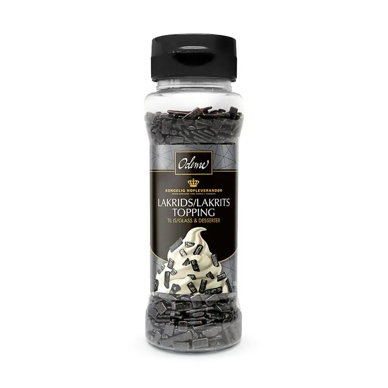 Lakrits Topping 6 x 105 g från Odense | #103136 | Glassås & Strössel