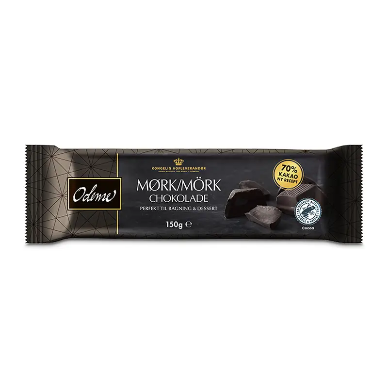 Bakchoklad Mörk 70% 16 x 150 g från Odense | #103150 | Bakprodukter