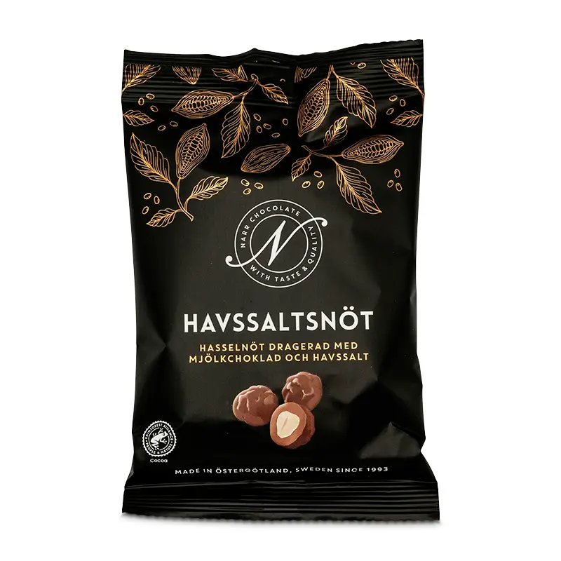 Havssaltsnöt 12 x 100 g från Narr | #10350 | Choklad