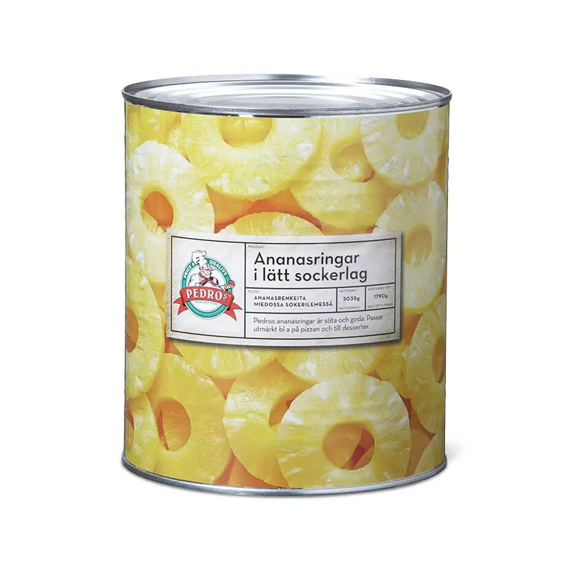 Ananasringar 6 x 3050 g från Pedros | #10573 | Fruktkonserver