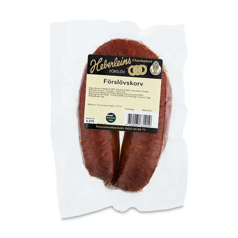 Förslövskorv Liten Ring 12 x 370 g från Heberleins | #1101 | Korv