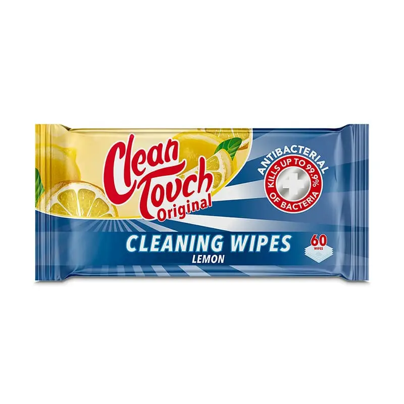 Cleaning Wipes Lemon Antibac 60-pack 24 x 60 st från Clean Touch | #110155 | Rengöringsmedel