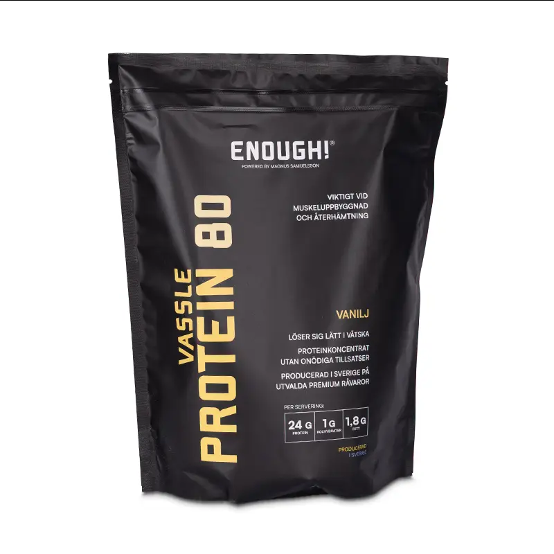 Proteinkoncentrat Vanilj 1 kg från Enough | #11077 | Proteinpulver & Tillskott