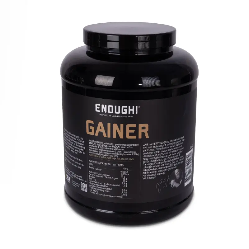 Gainer Choklad 2 kg från Enough | #11081 | Proteinpulver & Tillskott