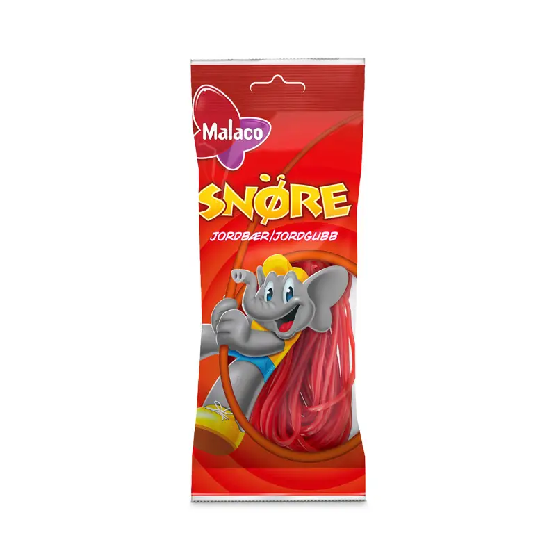 Snöre Jordgubb 24 x 94 g från Malaco | #1000063A | Godis