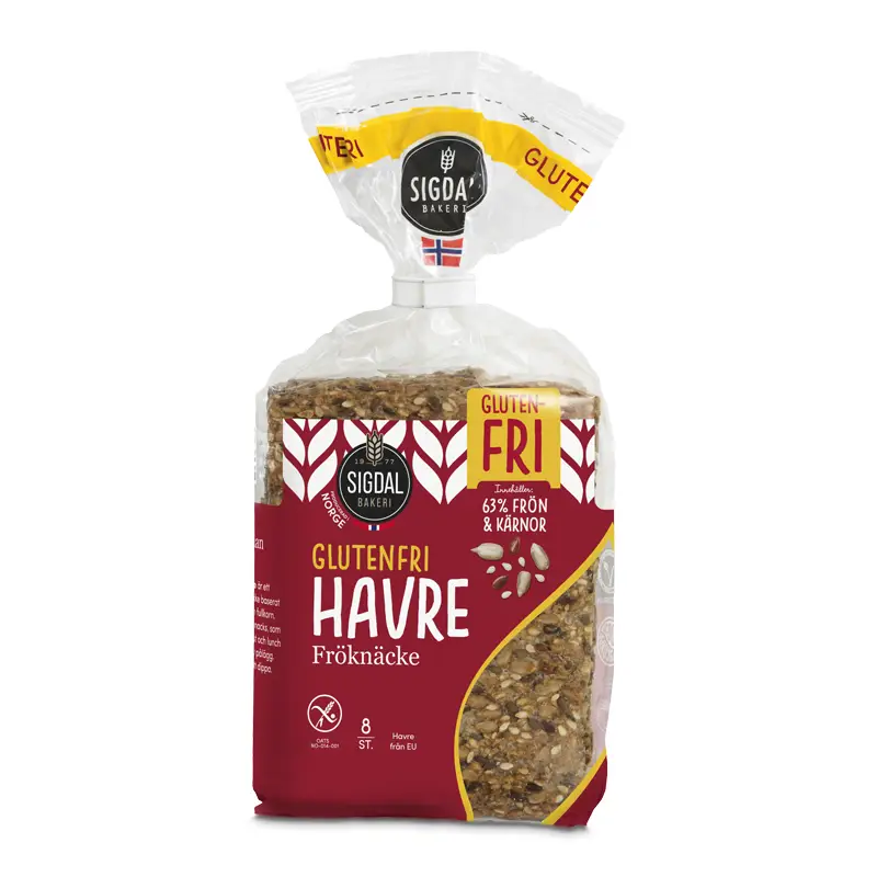 Fröknäcke Glutenfri Havre 14 x 190 g från Sigdal | #11112 | Salta Kex