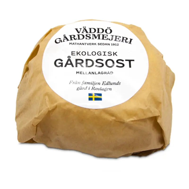 Gårdsost Mellanlagrad 12 x 180 g från Väddö Gårdsmejeri | #114 | Ost