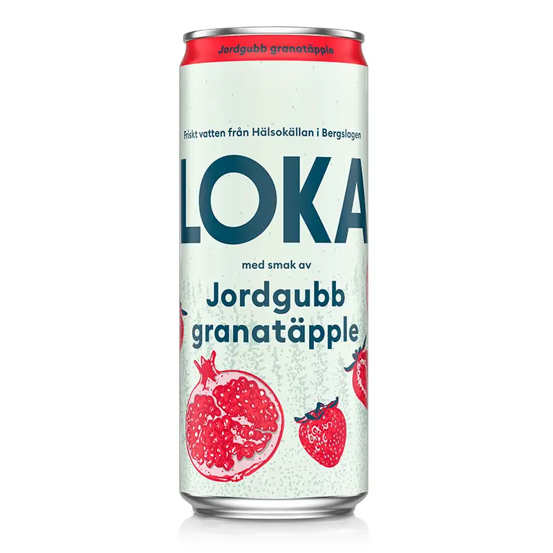 Loka Jordgubb Granatäpple 20 x 33 cl från Loka | #1211821 | Vatten