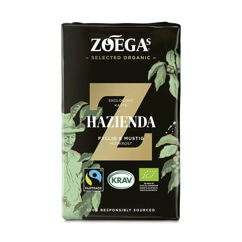 Hazienda Mörkrost Filterkaffe 12 x 450 g från Zoegas | #12281084 | Kaffe