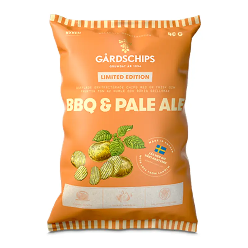 BBQ & Pale Ale 18 x 40 g från Gårdschips | #13034 | Chips