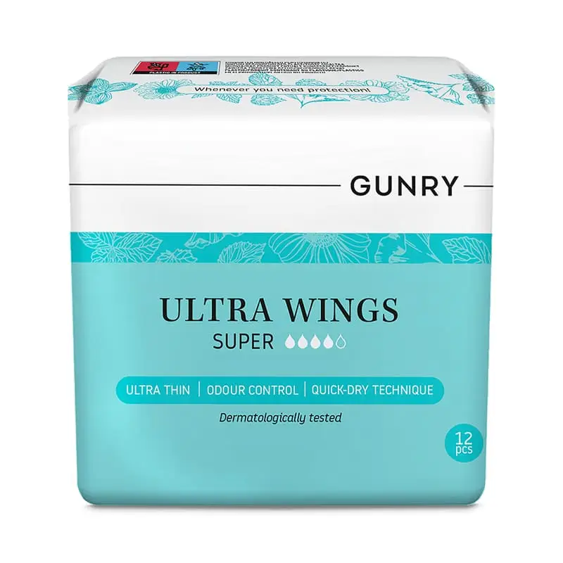 Binda Ultra Wings Super 16 x 12 st från Gunry | #131411 | Mensskydd