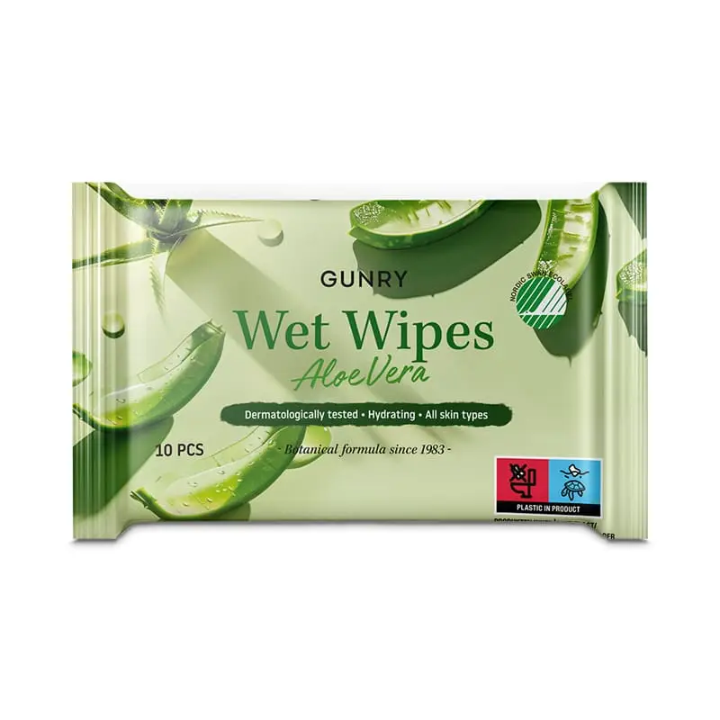 Wet Wipes Aloe Vera 20 x 10 st från Gunry | #131601 | Hygienartiklar