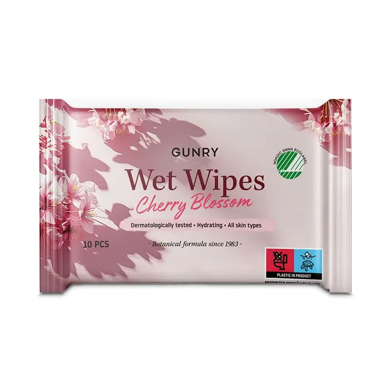 Wet Wipes Cherry Blossom 20 x 10 st från Gunry | #131603 | Hygienartiklar