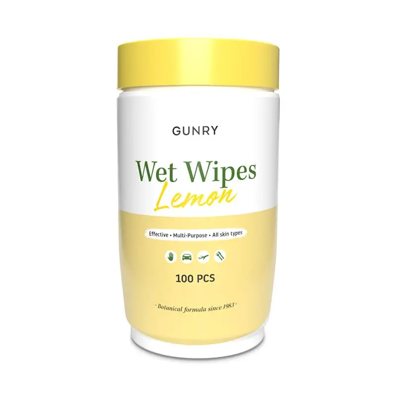 Wet Wipes Lemon 100st 12 x 100 st från Gunry | #131611 | Hygienartiklar