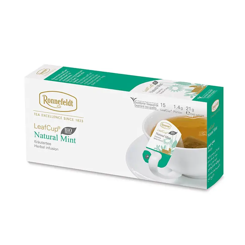 Leafcup Natural Mint Organic 6 x 15 st från Ronnefeldt | #13460 | Te