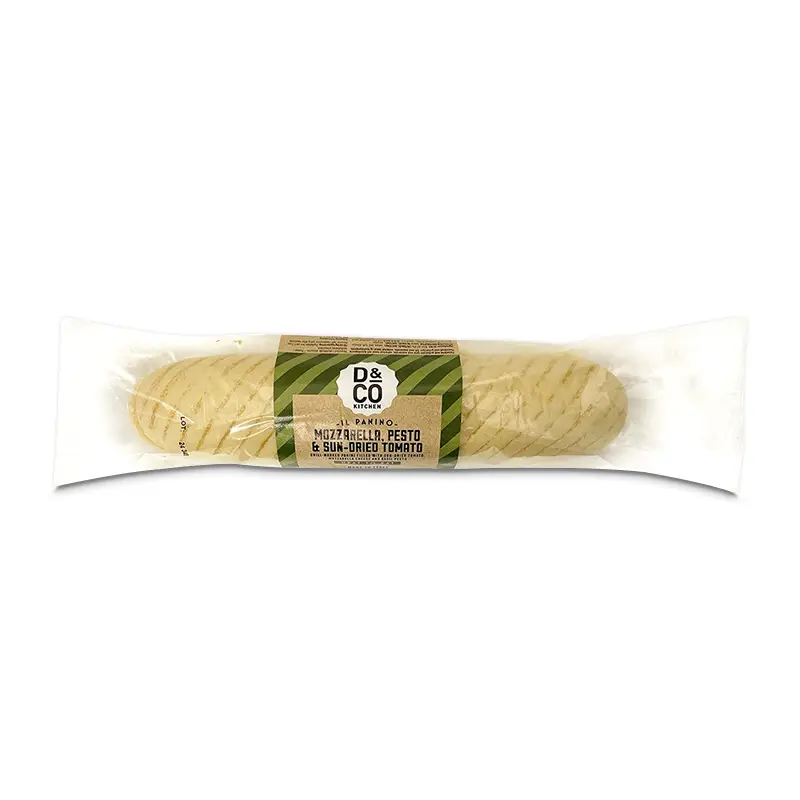 D&CO Mozzarella, Pesto and Tomato Panini 20 x 177 g från Danora | #13632 | Smörgåsar färdiga