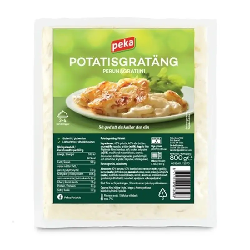 Potatisgratäng 12 x 800 g från Peka | #137000 | Måltids komponenter