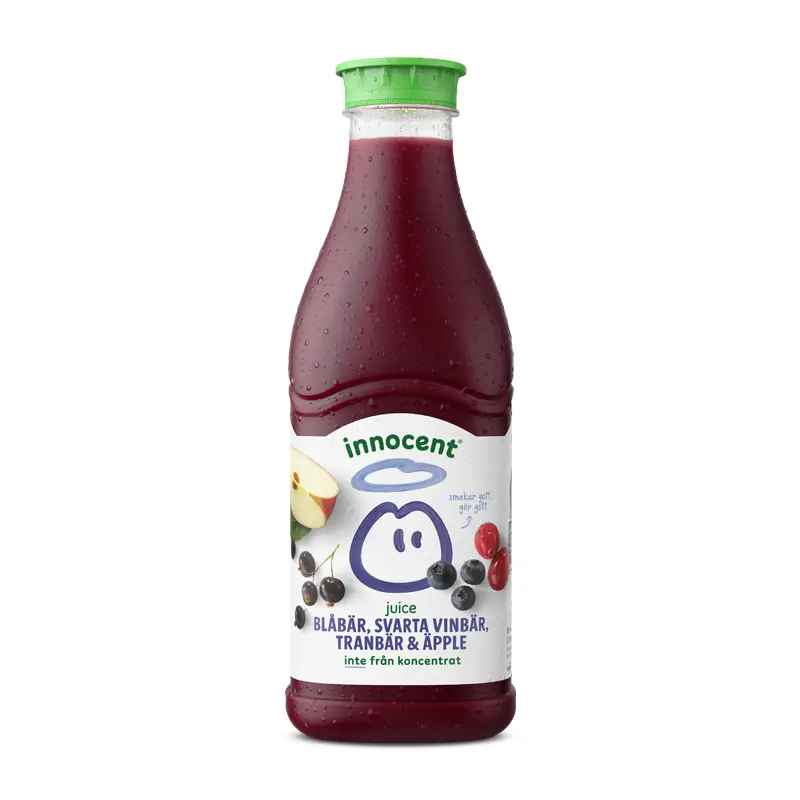 Blåbär/Svartvinbärsjuice 6 x 90 cl från innocent | #138635 | Juice