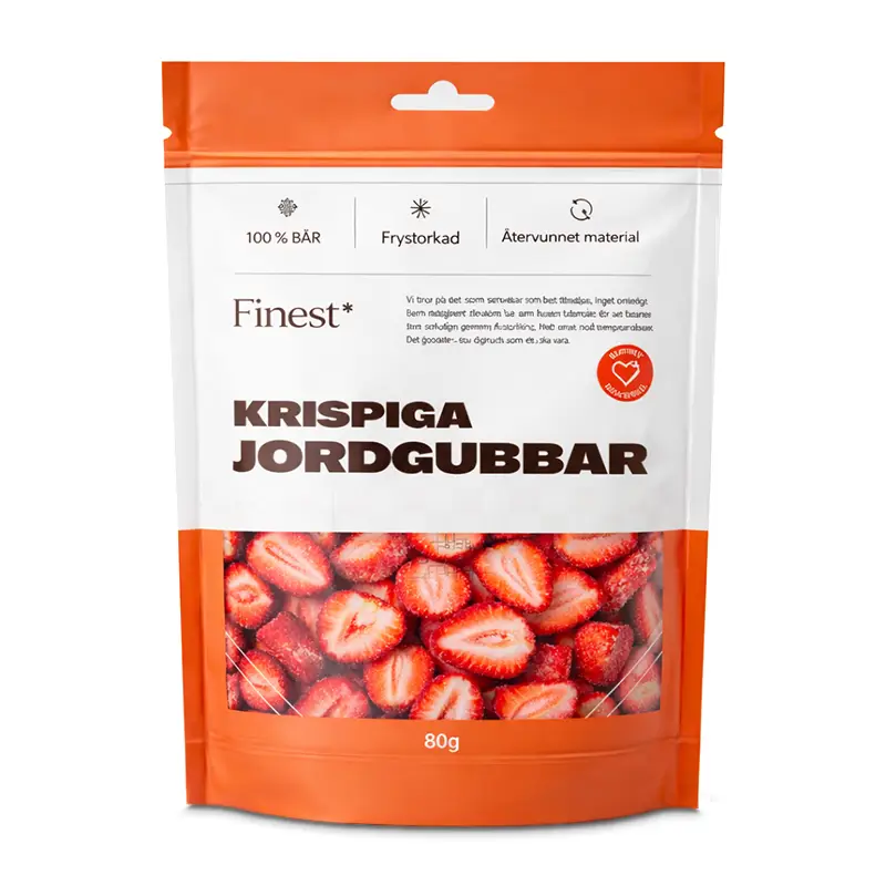 Frystorkade Jordgubbar 10 x 80 g från Finest seasoning | #14 | Torkad frukt